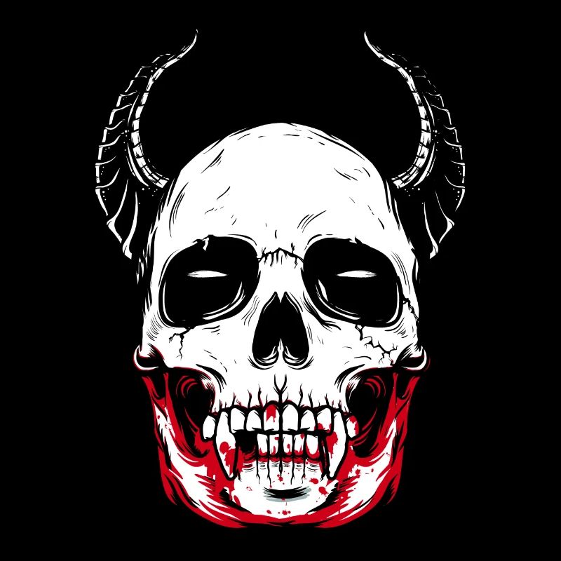 Vampire skeleton horror skull
