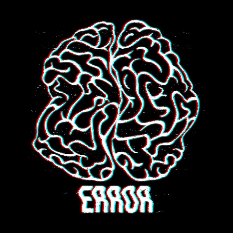Neon-Glitch-Gehirnfehler