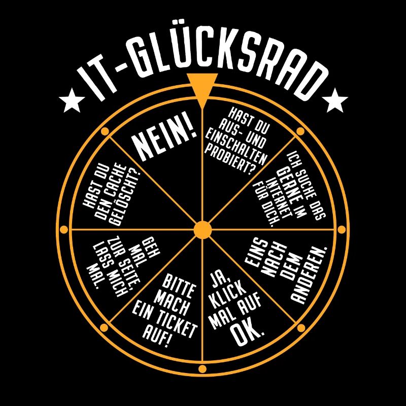 IT Support Glücksrad Service Desk IT Helpdesk Nerd