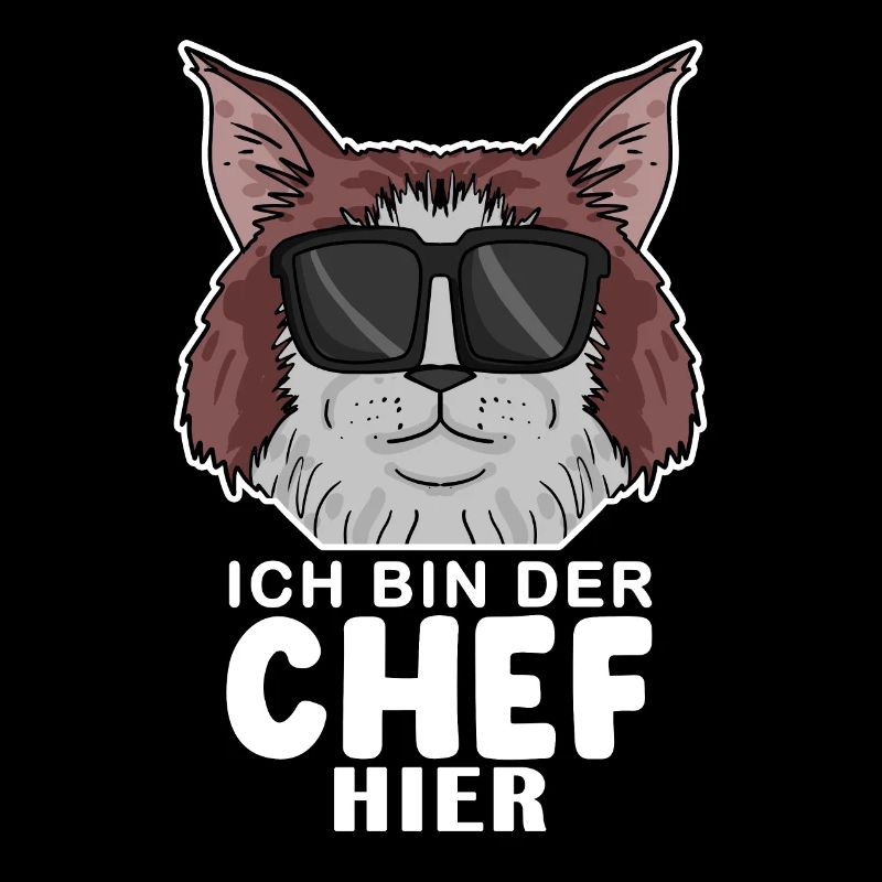 coole Katze - Maine-Coon-Katze Katze - Chef Spruch