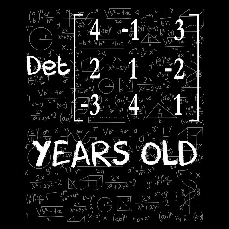 65th birthday 65 years matrix determinant