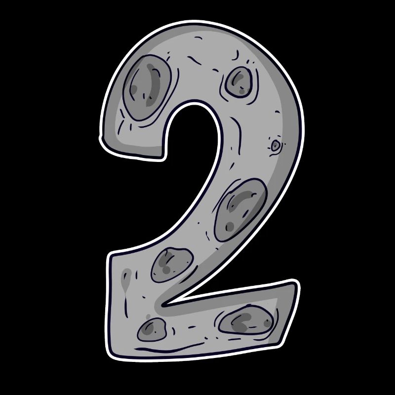 Two - 2 - Number Number Moon