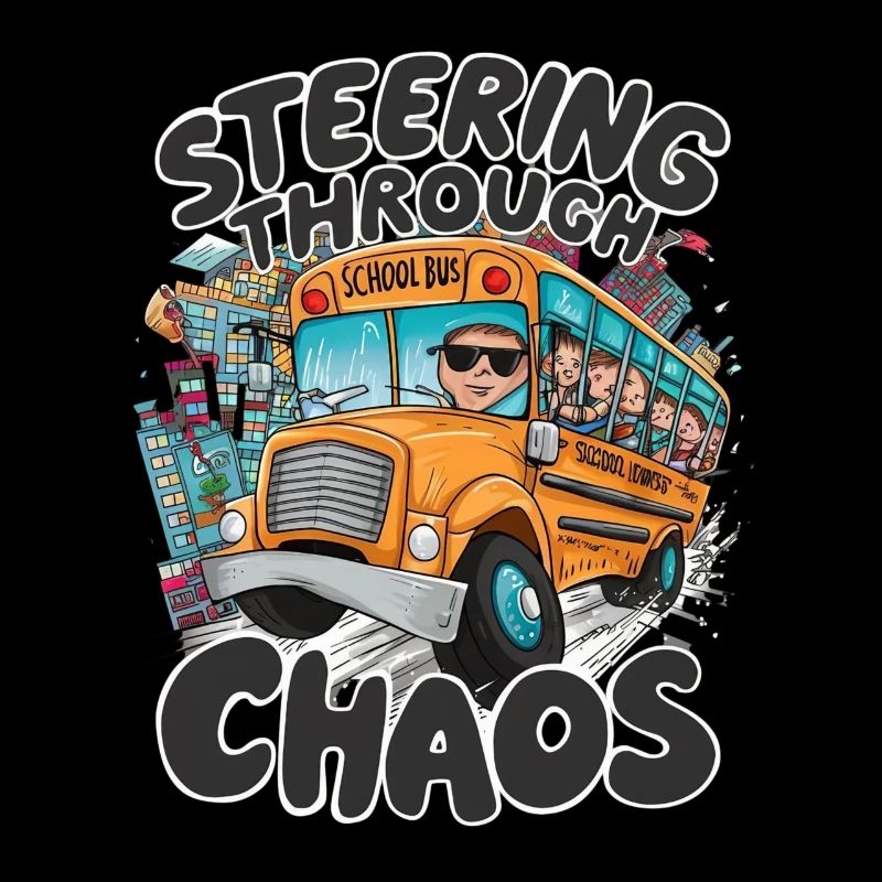 Diriger à travers le chaos Drôle de chauffeur d’autobus scolaire