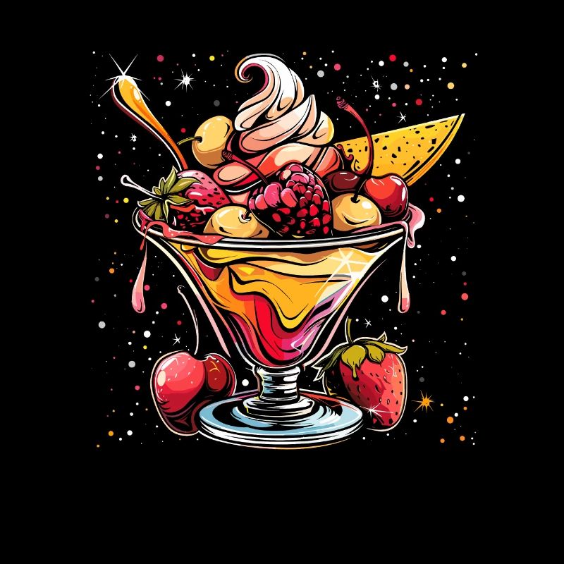 Graphique sundae à la crème glacée