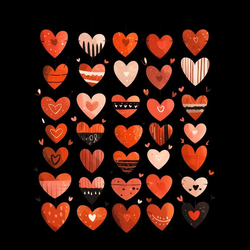 Herzmuster Herz Muster Valentinstag Geschenk