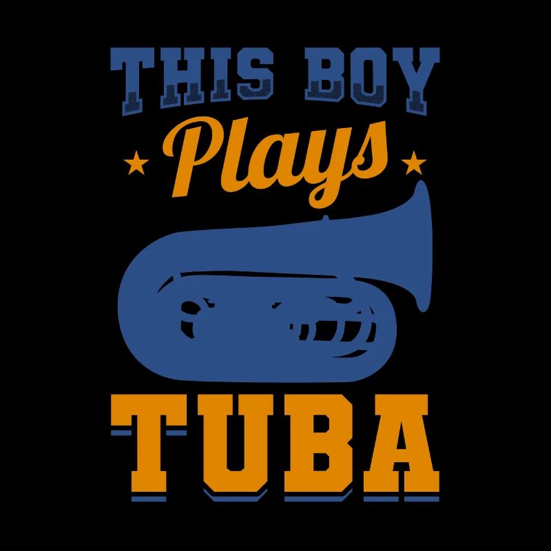 This boy plays the tuba
