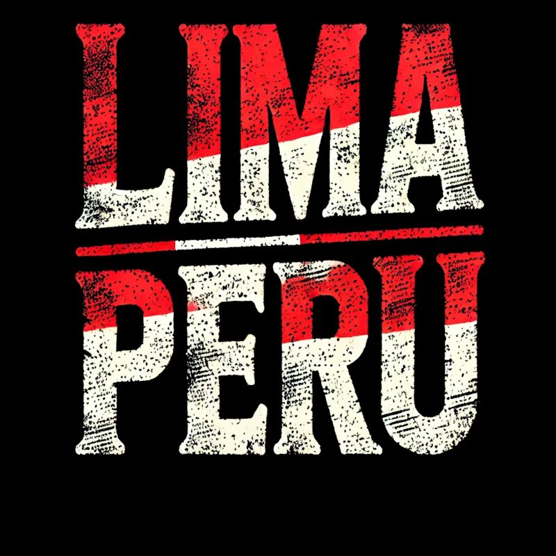 Lima Peru Retro Schriftzug
