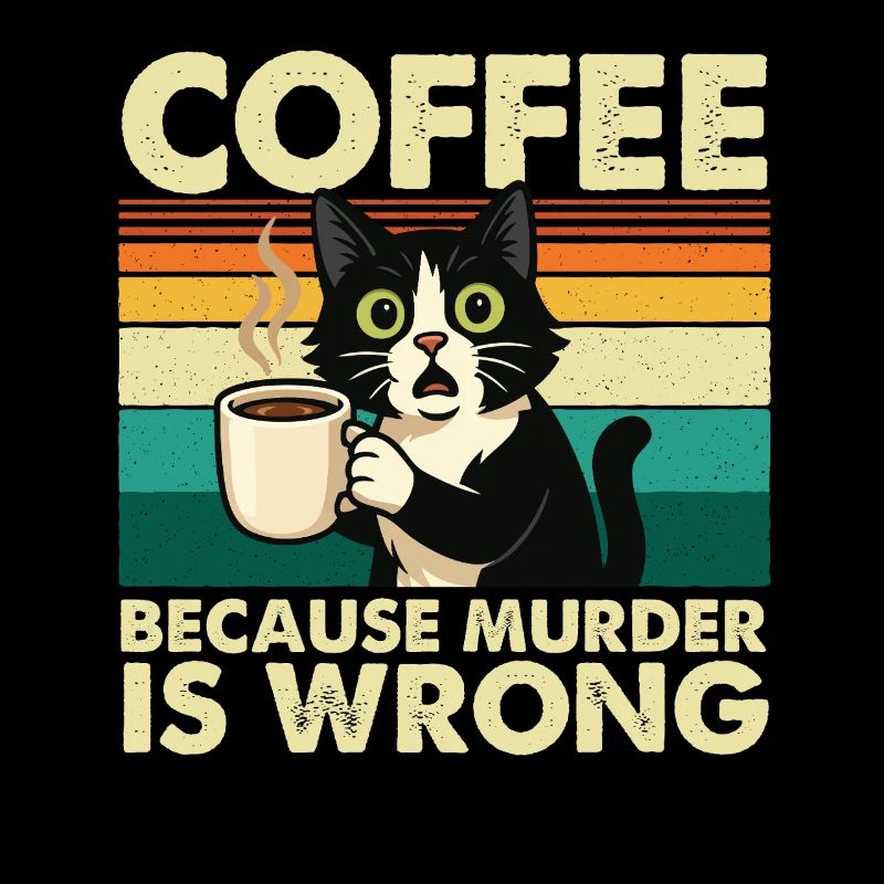 Coffee Because Murder Is Wrong Sarcastic