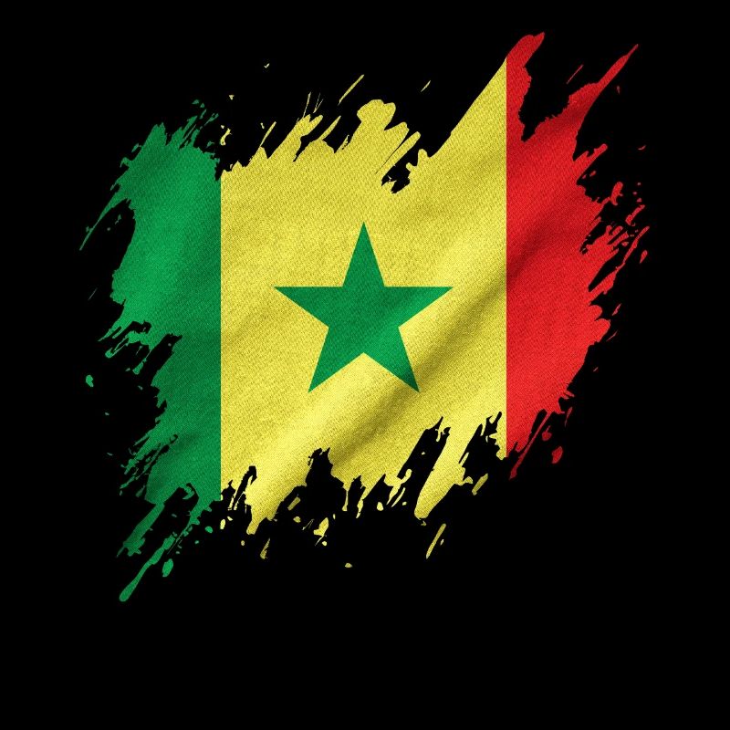 Drapeau du Sénégal, style déchiré