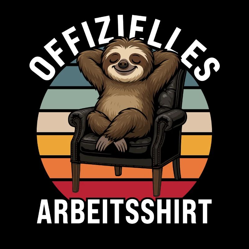 Official Work Shirt Sloth Office Saying