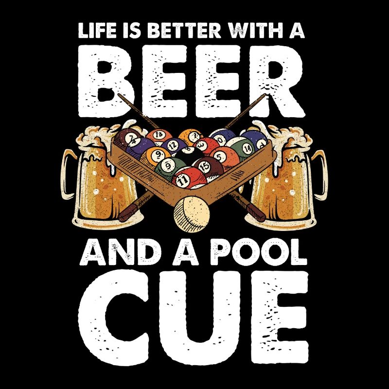 Bière, billard et queue