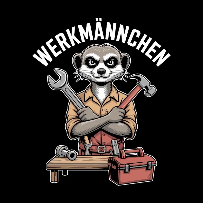 Erdmännchen Echter Heimwerker Mann Handwerker