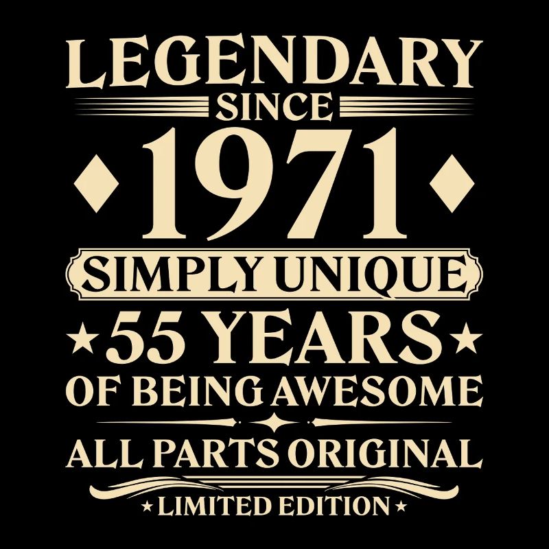 1971 Born Unique 55th Birthday
