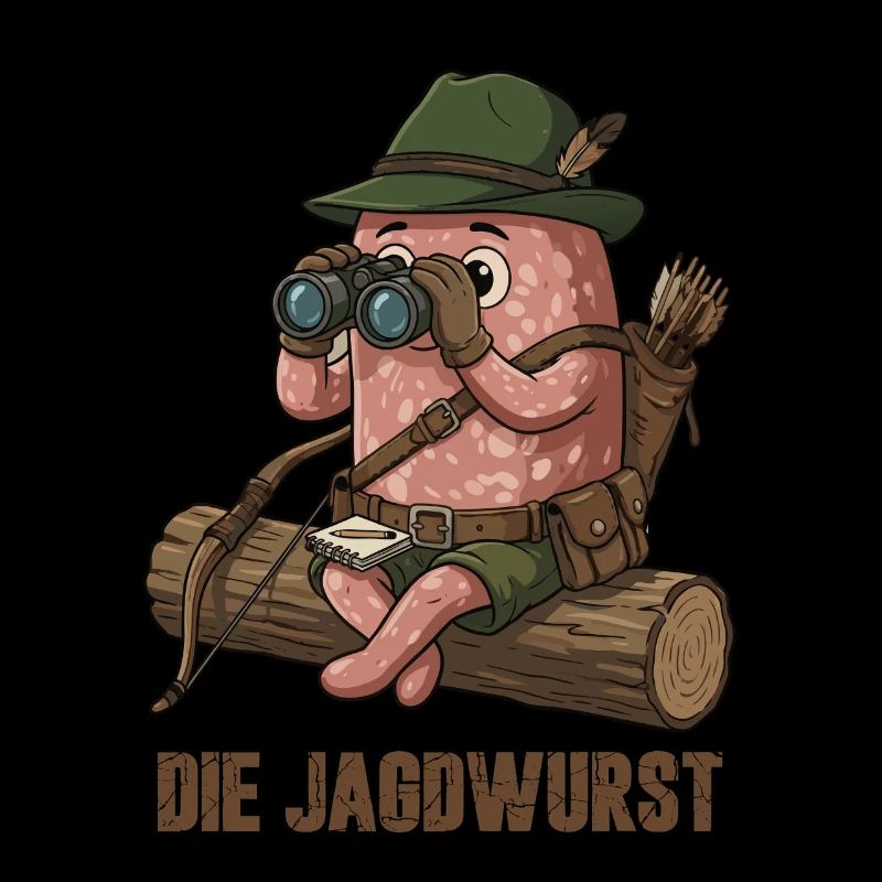 Die Jagdwurst Jäger Cartoon Humor