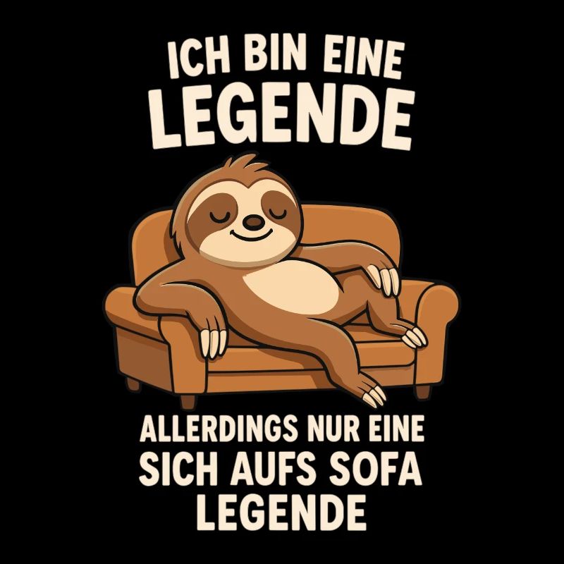 Faultier Sofa Legende Lustiger Spruch