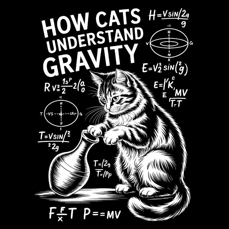 Dictions de chats de physique Blague de maths Cadeau de physique