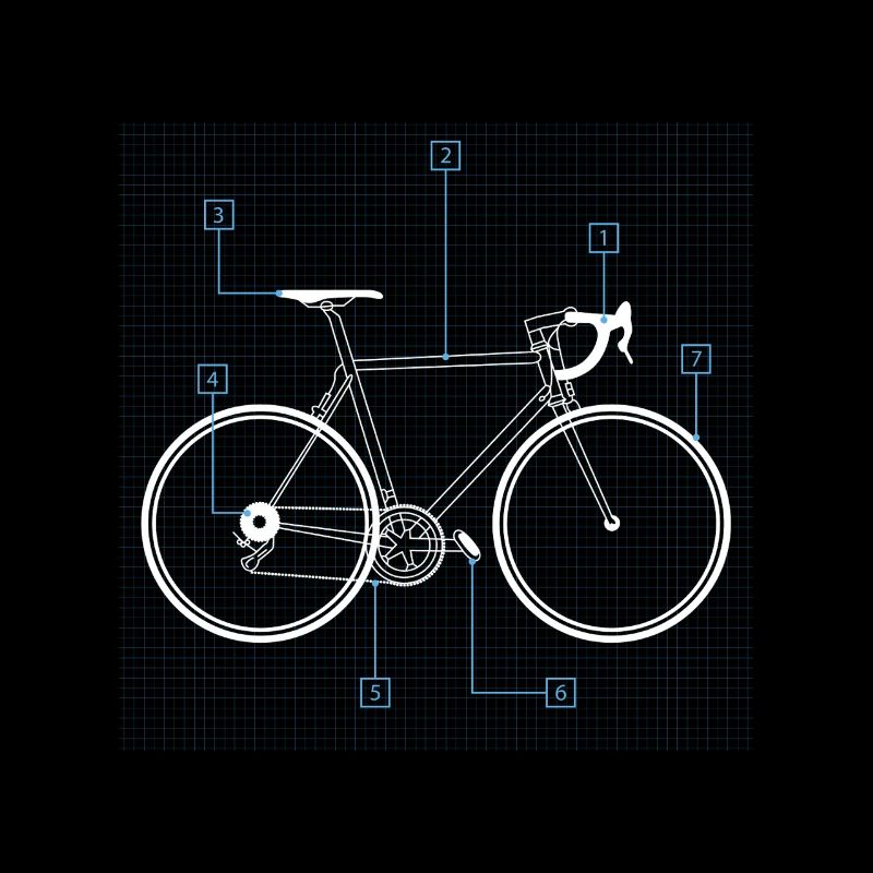 Conception vintage de cyclistes de Bicycle Blueprint