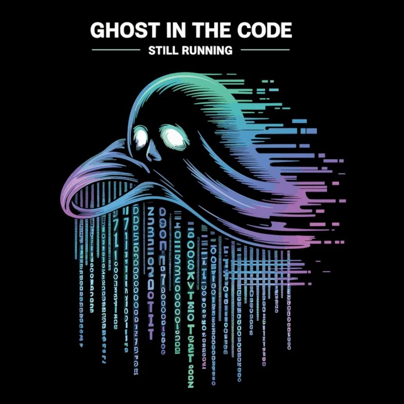 Programmeur de t-shirt fantôme dans le code Nerd informatique