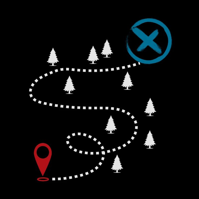 Carte d’aventure graphique de géocaching