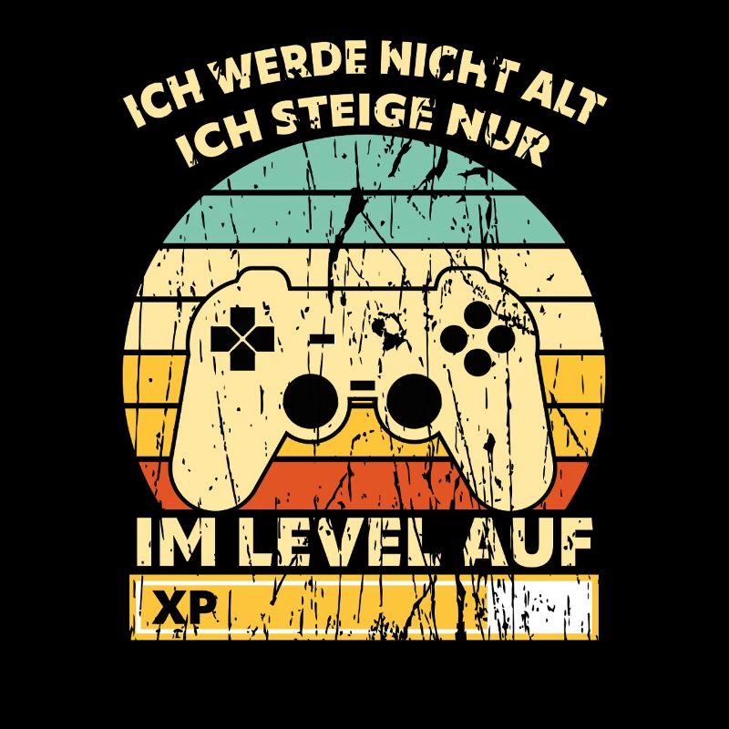 Levelaufstieg Retro Controller Geburtstag