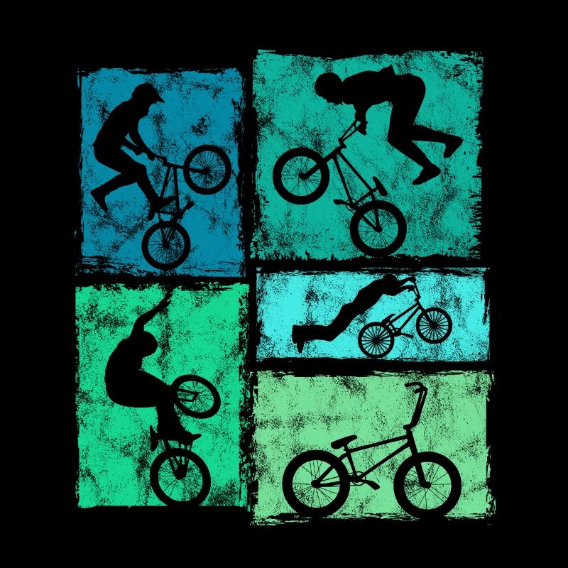 Graphisme rétro rétro de BMX pour de vrais motards