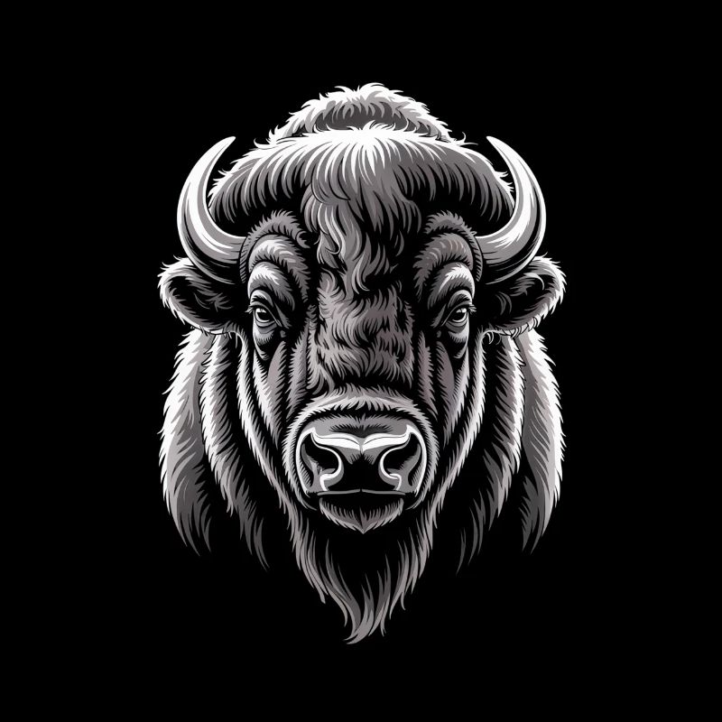 Illustration de la tête de buffle