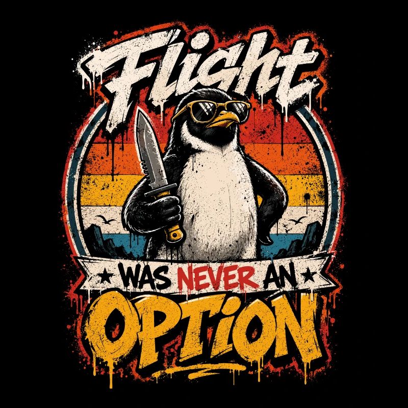 Combative penguin: Never an option