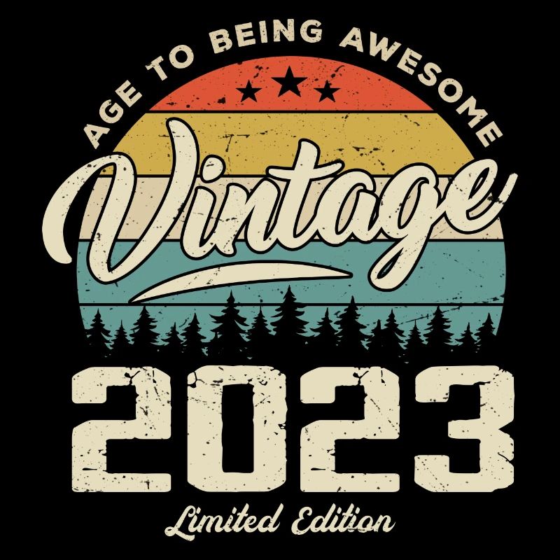 Vintage-Jubiläumsgeschenk im Retro-Stil 2023