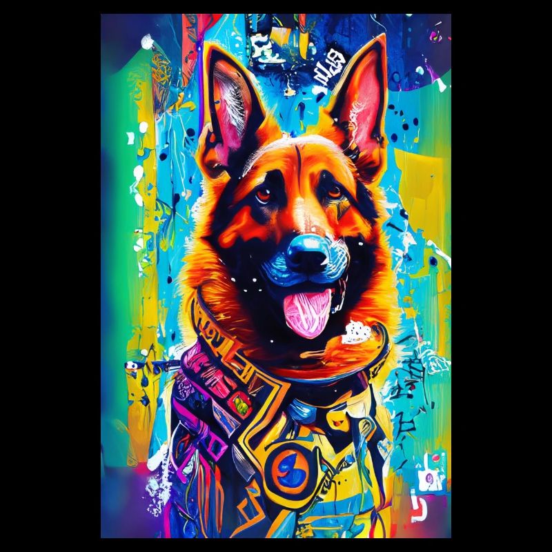 Modern Pop Art Print | colorful | German Shepherd