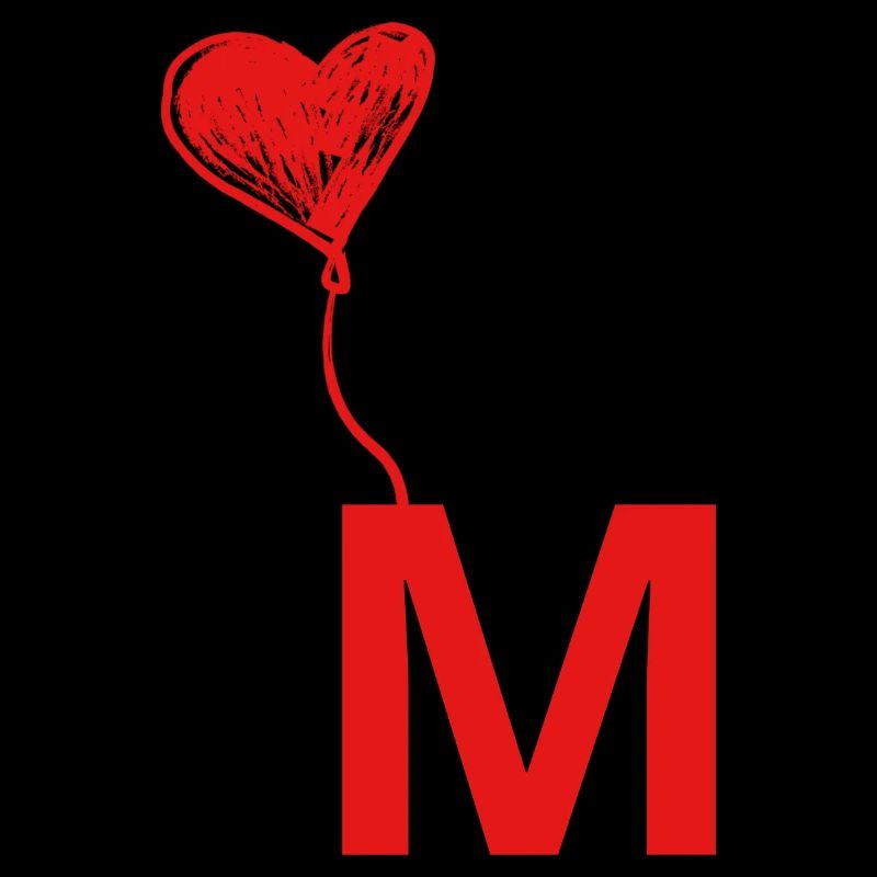 Letter m heart