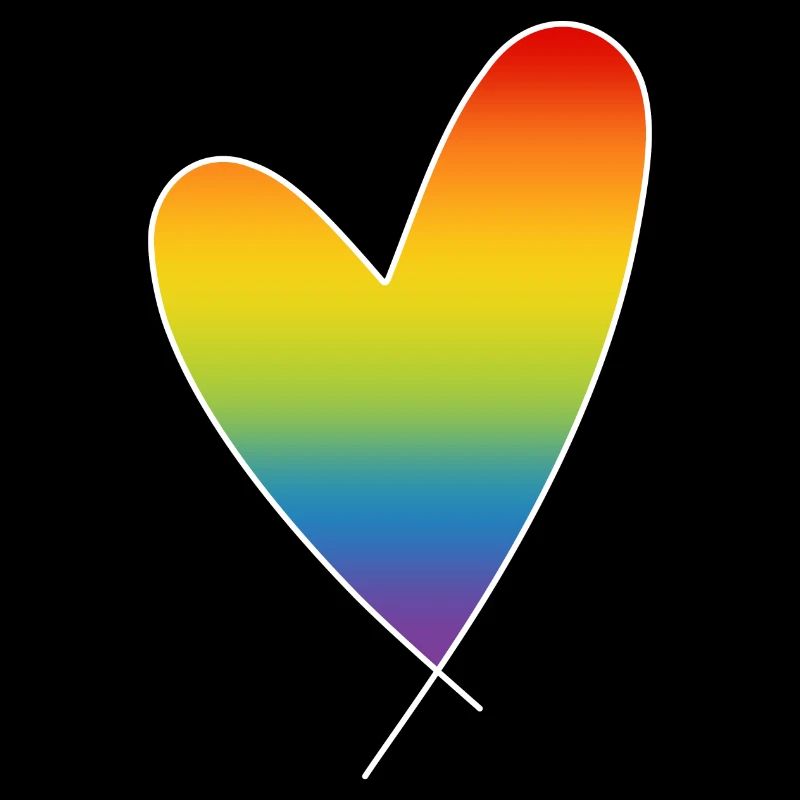 Regenbogen Herz Regenbogenfarben CSD Pride Month