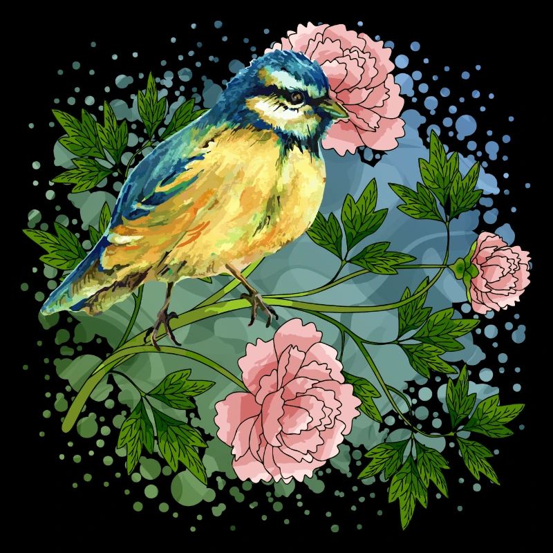 Bunter Vogel
