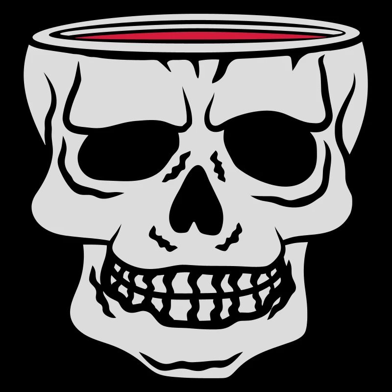 Drink Cup Skull Horror