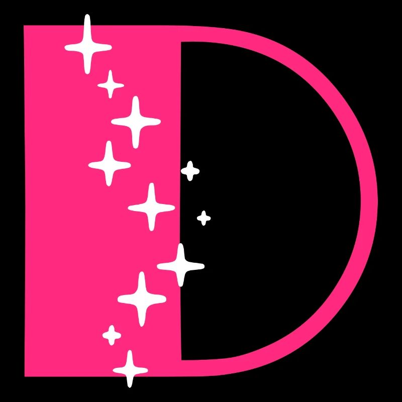Buchstabe D Glitzer