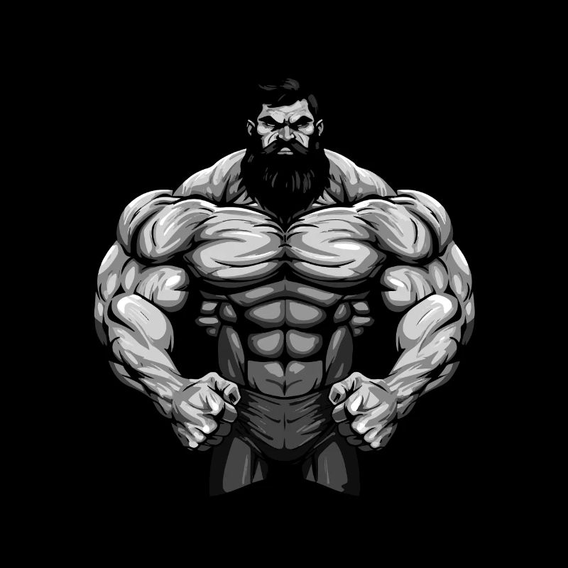 Muscles de combattant de bodybuilder