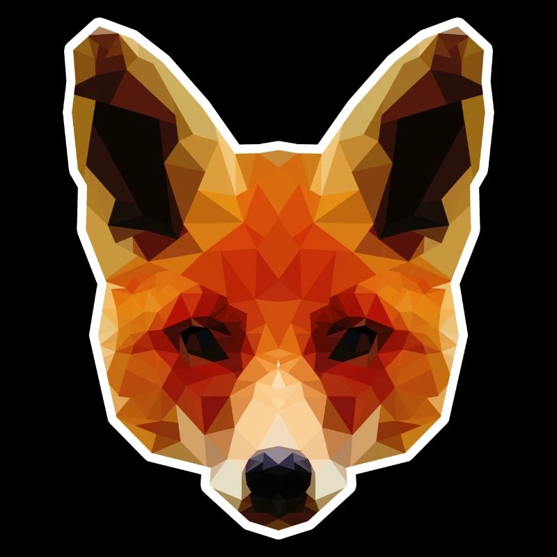 Renard polygonal orange