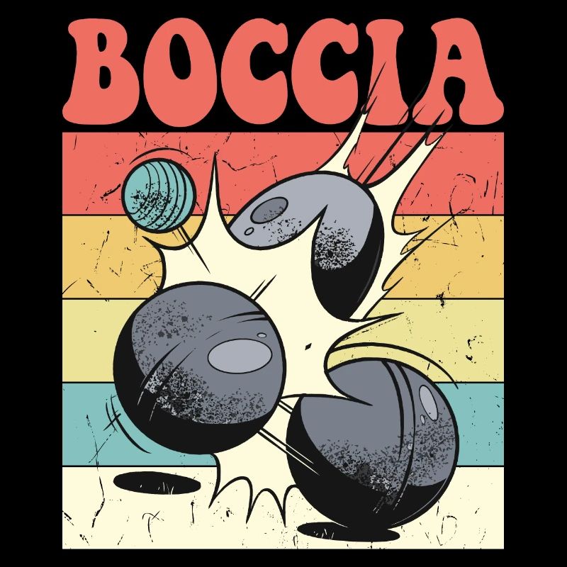 Bocciaspieler Bekleidung mit Boccia Kugeln Boccia