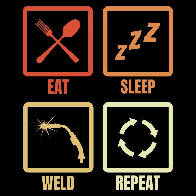 Manger Sommeil Soudure Répéter
