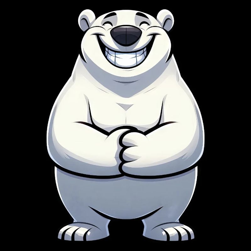 Satisfied Polar Bear Comic North Pole Pride Cool