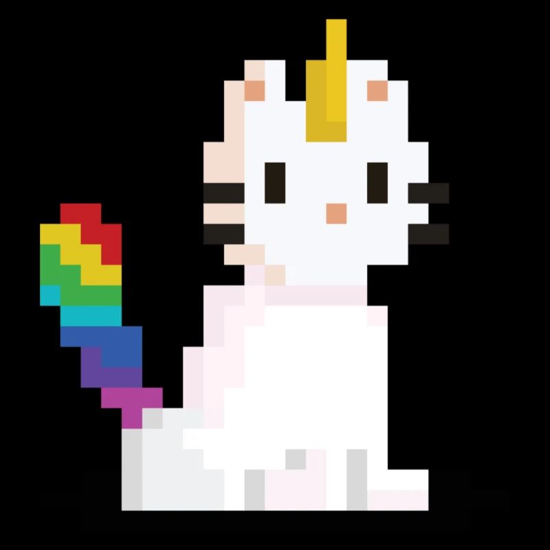 Pixel Einhorn Katze