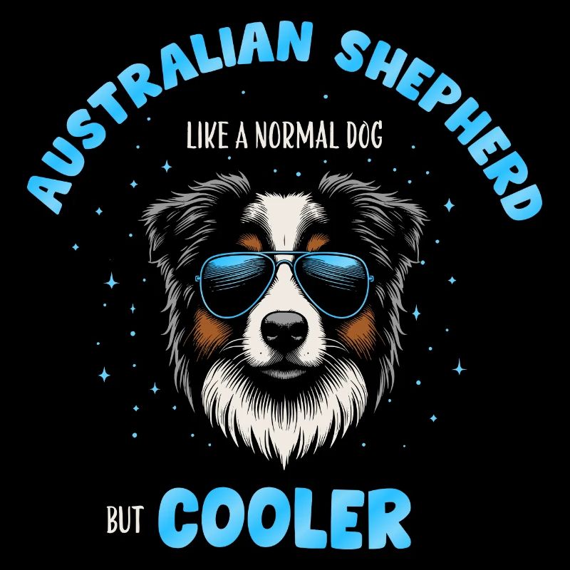 Aussie - comme un chien normal mais turquoise plus cool