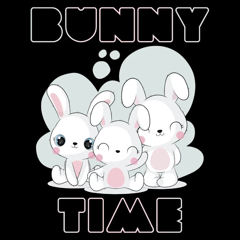 Bunny Time Rabbit Rabbits Graphique amusant