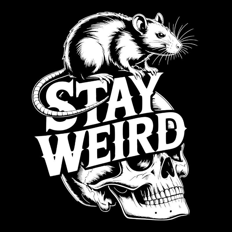 Reste un rat bizarre sur le crâne