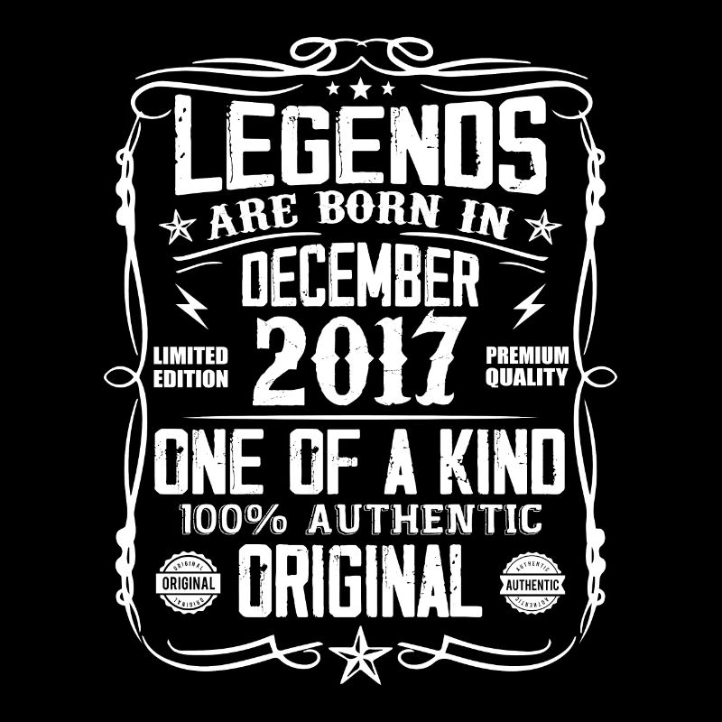 Geboren im Dezember 2017 Geburtstagsgeschenk 2017