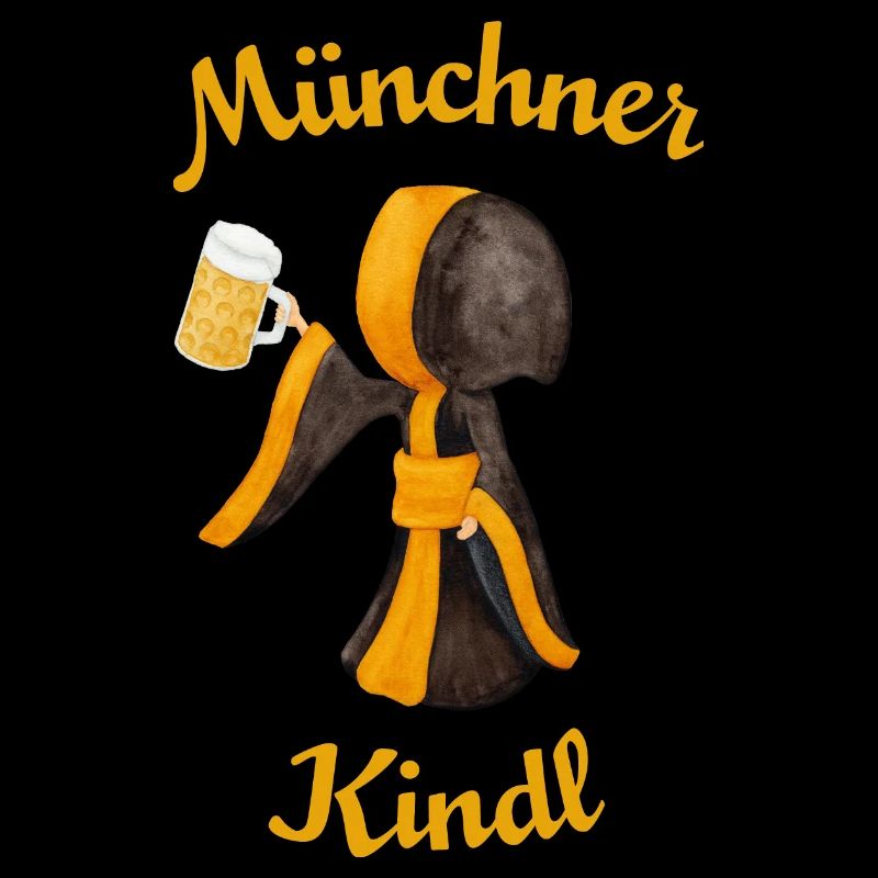 Münchner Kindl mit Masskrug und Bier