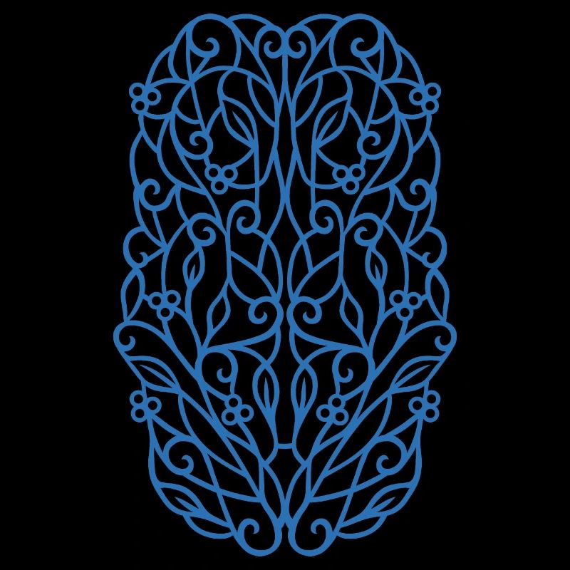 Élément décoratif élégant bleu