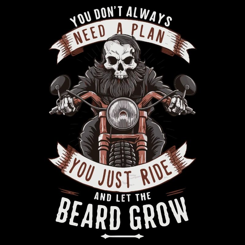 Motorrad Bart Biker Vollbart Bike Rocker