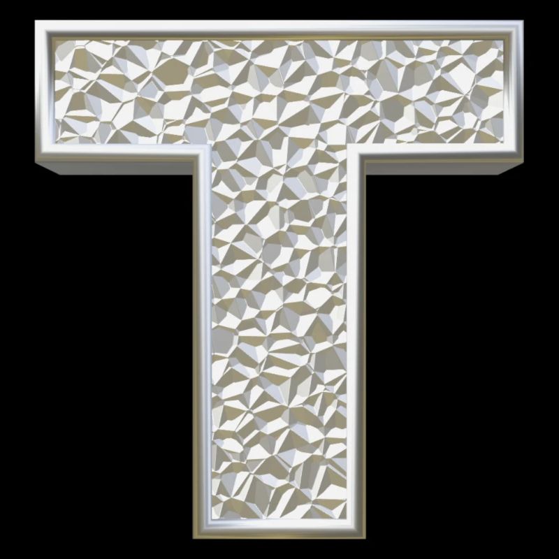 T, letter, initial, monogram,