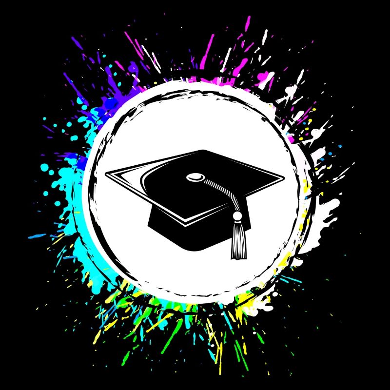 Student Abschluss Abitur Bunt