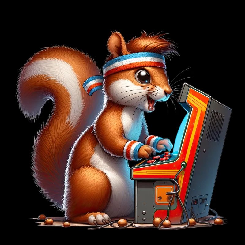 Illustration eines Cartoon-Eichhörnchens